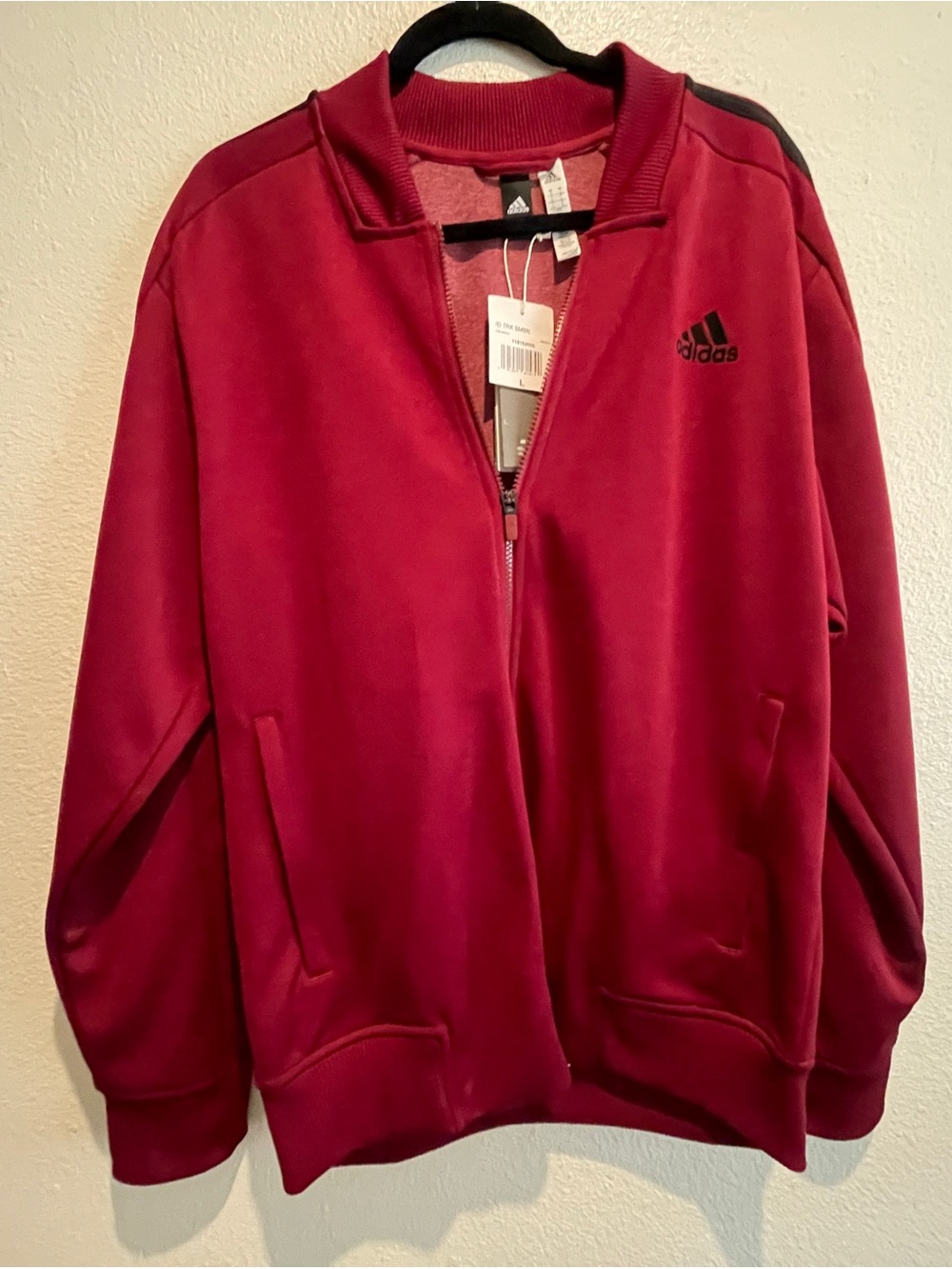adidas Maroon Full-Zip Track Jacket